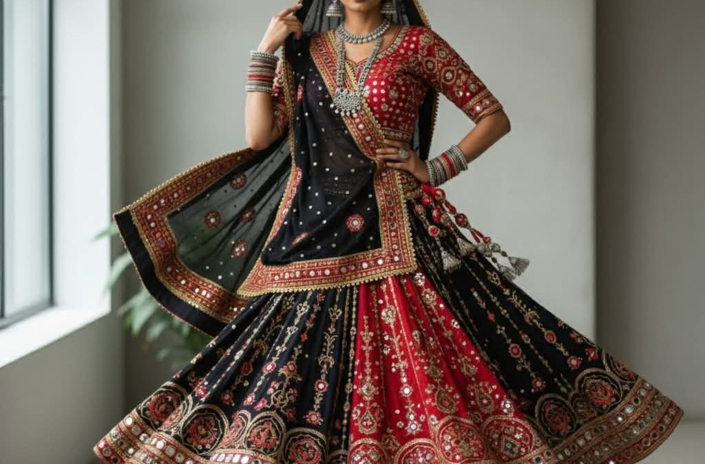 (AI ફોટો) નવરાત્રિના ચણિયાચોળીમાં ફોટો બનાવો